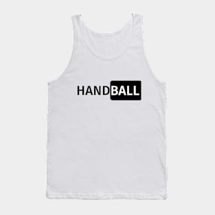 European Handball Basic Sport Design Black and White Tank Top